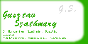gusztav szathmary business card