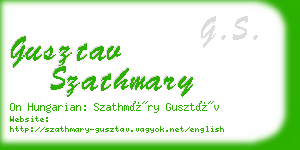 gusztav szathmary business card